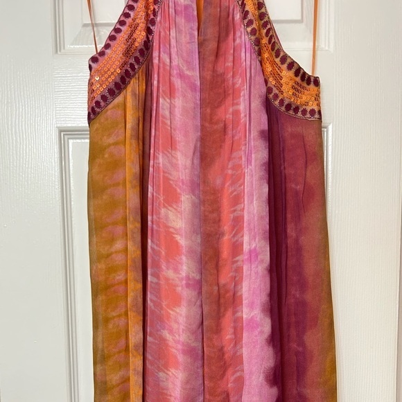 Zara Tie Dye Sequin Embellished Maxi Dress - Picture 8 of 16